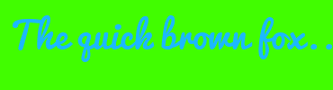 Image with Font Color 1CB8FF and Background Color 41FD00